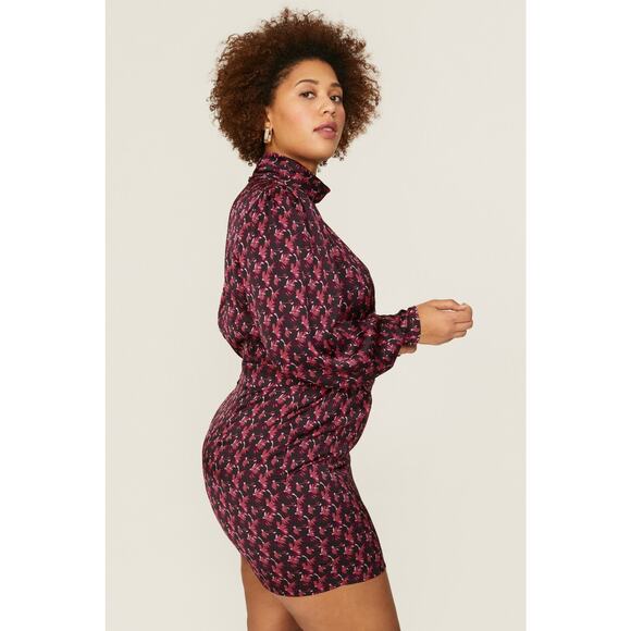 Ronny Kobo x RTR Printed Satin Dress - Picture 7 of 11